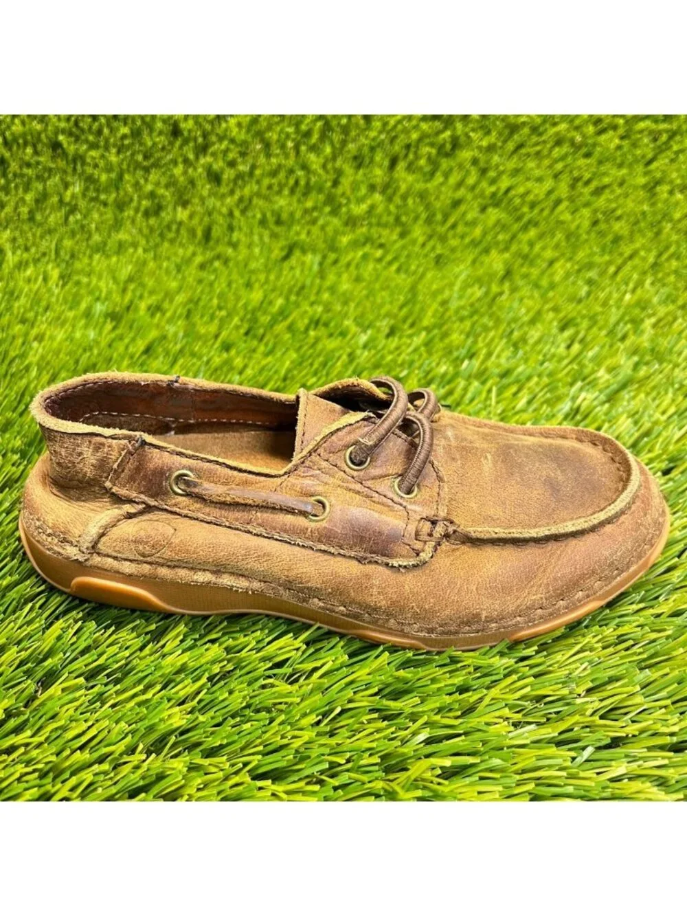 Ariat Caldwell Boys Size 9.5C Toddler Brown Casual Walking Slip On Shoes Loafers